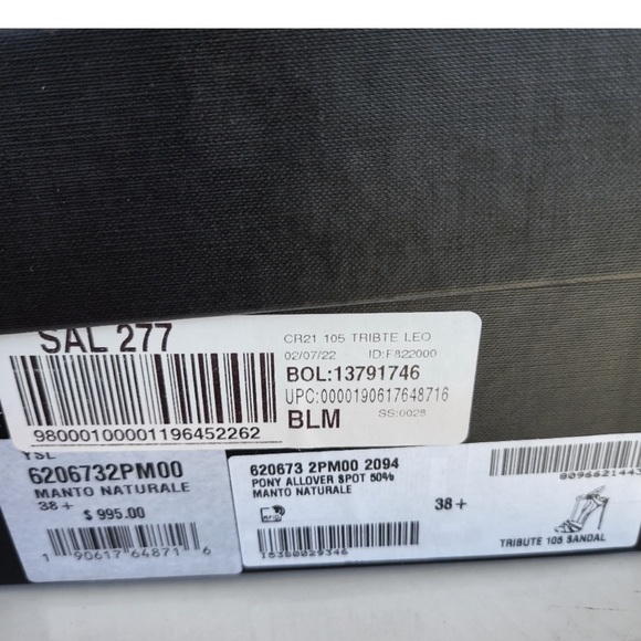 NEW AUTHENTIC SAINT LAURENT TRIBUTE SANDALS - Picture 15 of 16